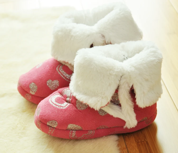 Новое поступление, Детская домашняя обувь для зимы, теплая Домашняя обувь для девочек, домашние плюшевые тапочки, Двусторонняя одежда, домашние хлопковые ботинки