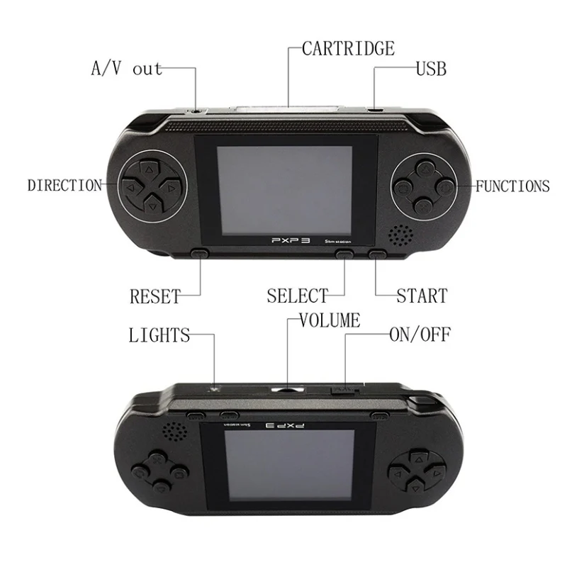 Портативный игровой плеер Модный 2,7 дюймов lcd перезаряжаемый psp PVP игровая консоль Ретро Megadrive 16 бит 150+ игры подарок для детей