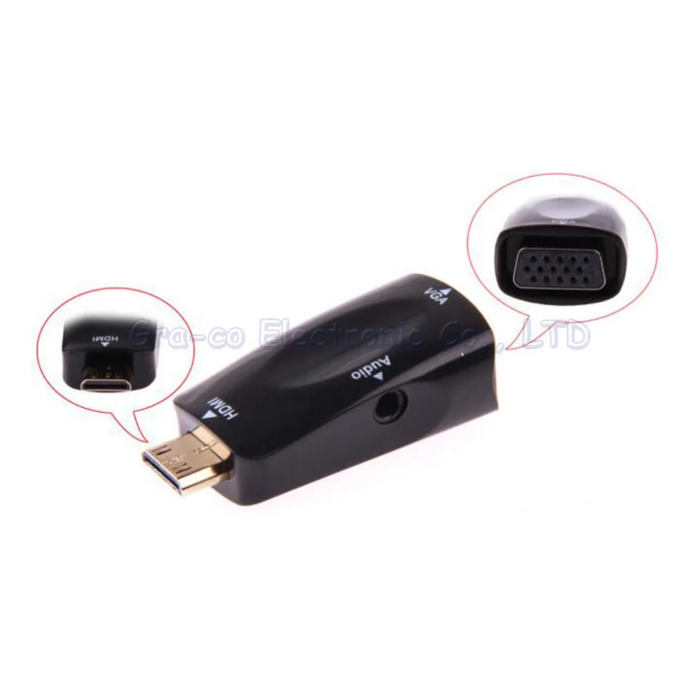 Высококачественный мини адаптер HDMI VGA с аудиопортом|mini hdmi to vga|mini hdmihdmi vga |