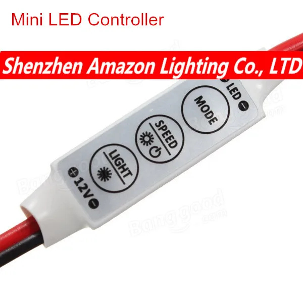DC12V мини 3 клавиши одноцветный светодиодный контроллер яркости Диммер для LED 3528 5050