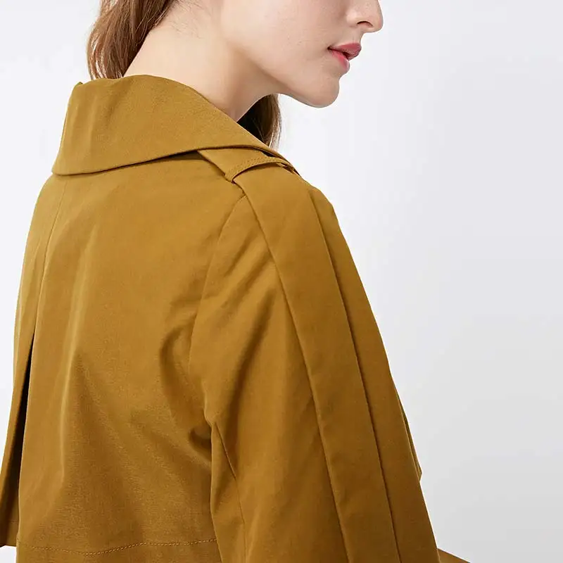 Vero Moda Женская задняя крышка двубортный расклешенный длинный минималистичный ветровка Тренч | 318321522