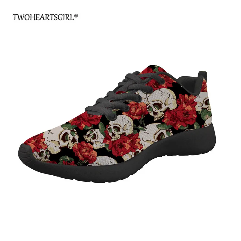 Twoheartsgirl/Мужская Вулканизированная обувь с принтом сахарного черепа; мужская повседневная обувь на шнуровке; Мужская обувь; удобные дышащие Прогулочные кроссовки - Цвет: L4729Z41