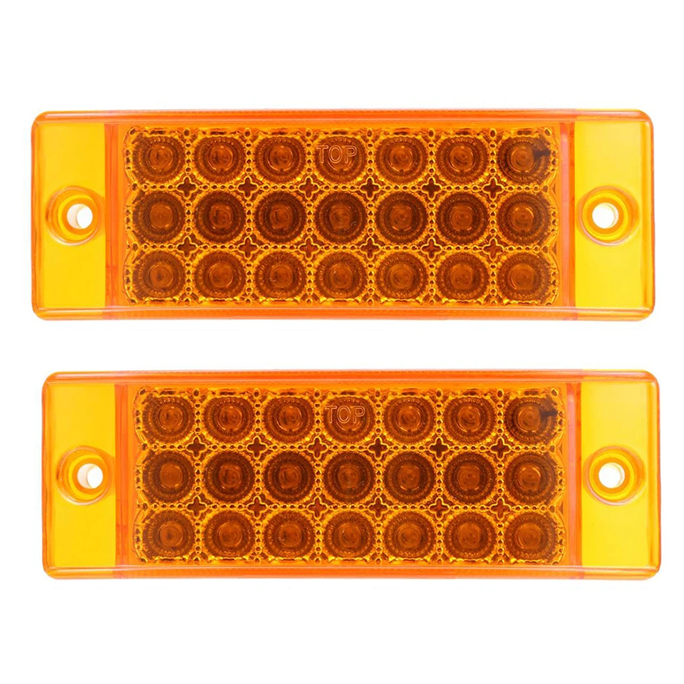 

1 Pair 21 LEDs Car Clearance Lights Bus Truck Side Marker Lamps Indicator Lights for Trailer Engineering Vehicles 12V