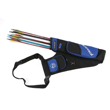 

Toparchery Outdoor Hunting Training Archery Arrow Holder Bow Belt Quiver with Adjustable Belt for Right Hand 3 Tubes wrist Strap