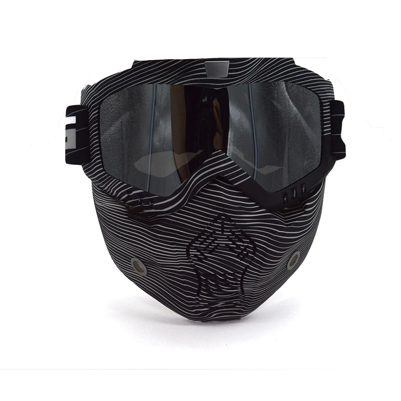 Eomosa New Detachable Modular Motorcycle Riding Helmet Goggles Shield