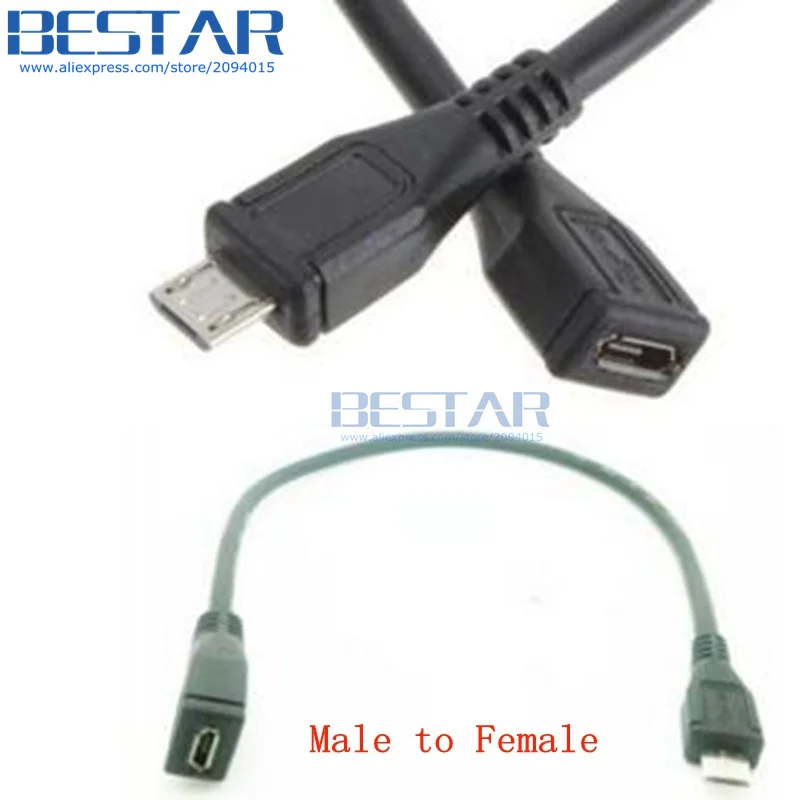 

Micro-USB 5pin Micro USB USB 2.0 Male female Connector to Micro USB 2.0 type B Female male extender charging Cable 25cm 0.25m