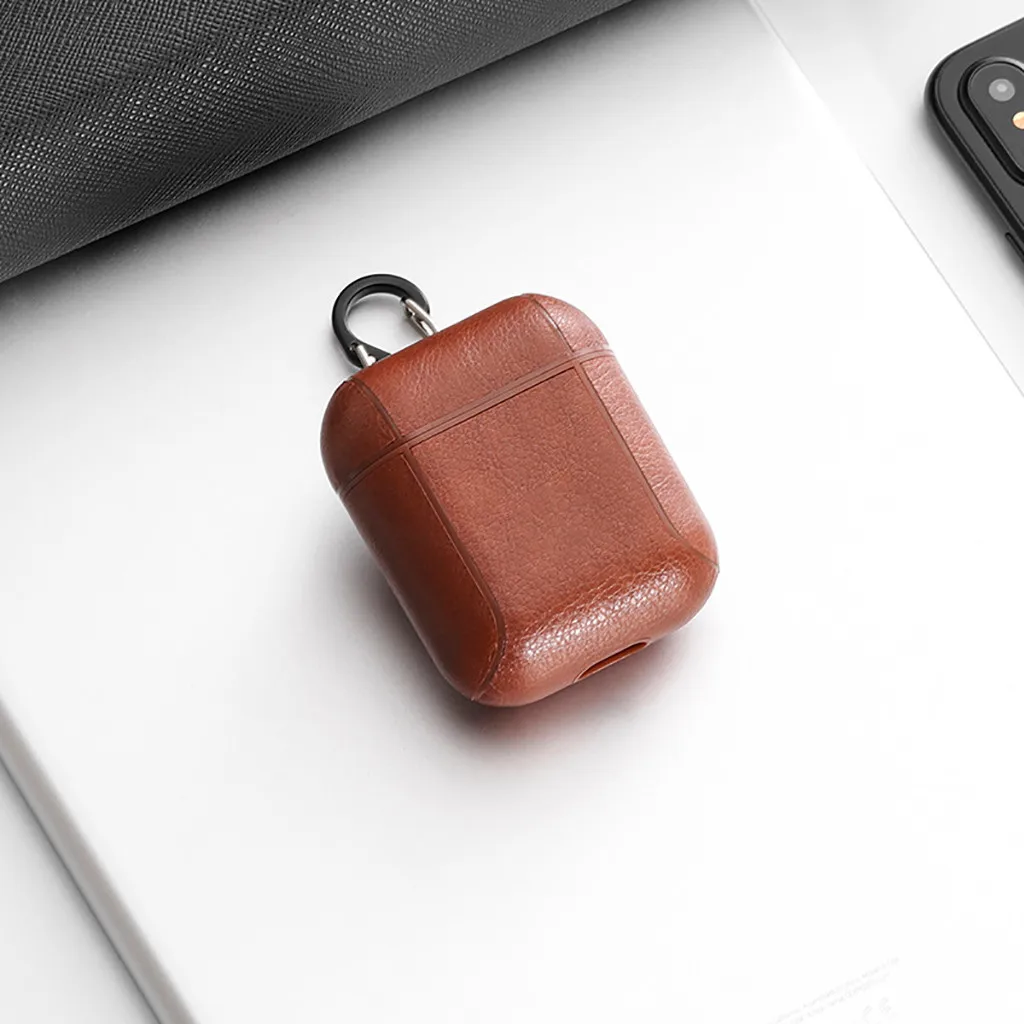 VOBERRY кожаная гарнитура для AirPods защитный чехол для Apple AirPods из натуральной кожи чехол для наушников Аксессуары для наушников