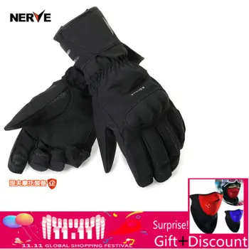 

NERVE Motorcycle riding gloves stretch anti - drop racing gloves long section 100% waterproof gloves winter warm windproof glove