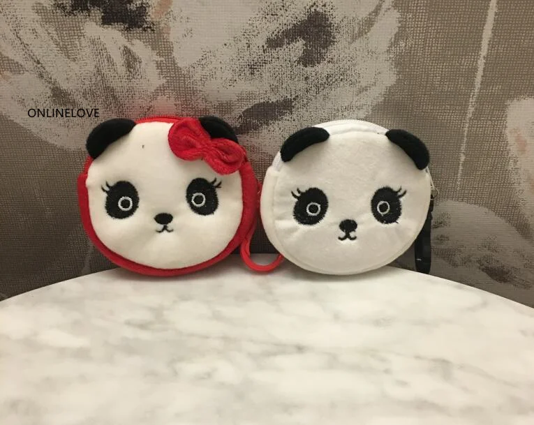

Cartoon Panda 8CM Plush Coin BAG Pouch Wallet Purse ; Lady Girl's Keychain Pocket Coin BAG Gift BAG Pouch Handbag Case