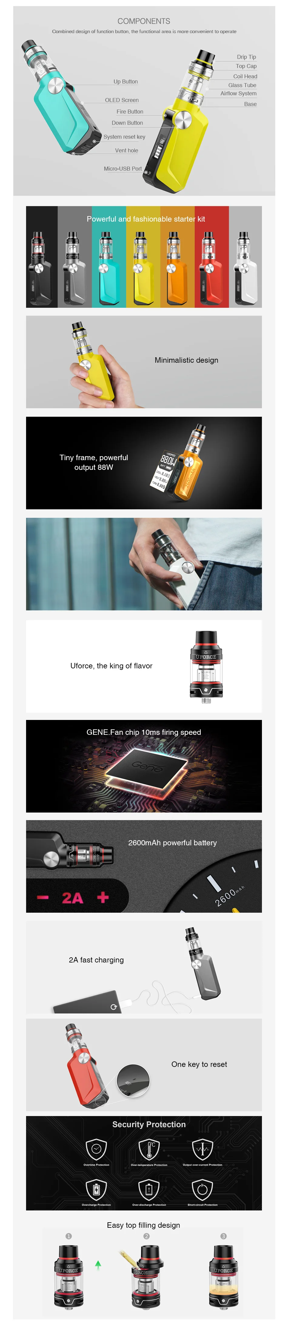 VOOPOO MOJO 88W with UFORCE TC Starter Kit 2600mAh