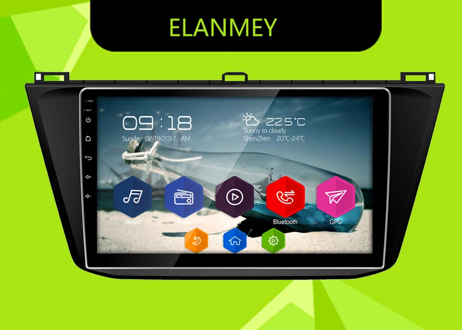 

Elanmey GPS 8-Core Bluetooth stereo android 8.1.0 car multimedia player for Tiguan 2012 +multimedia radio no DVD Player