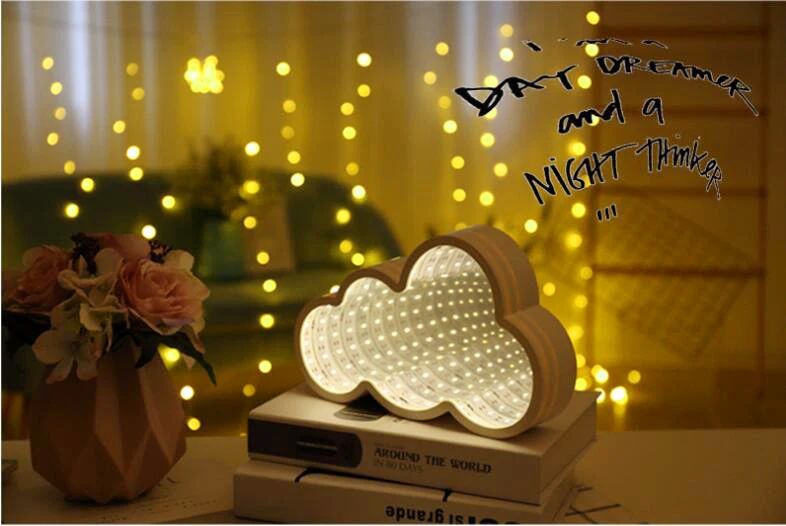 3D Marquee LED Tunnel Lamps Novelty Illusion Star Cloud Pineapple Heart Bell Night Lights Creative Gift Decor Lamp For Wall Desk (22)