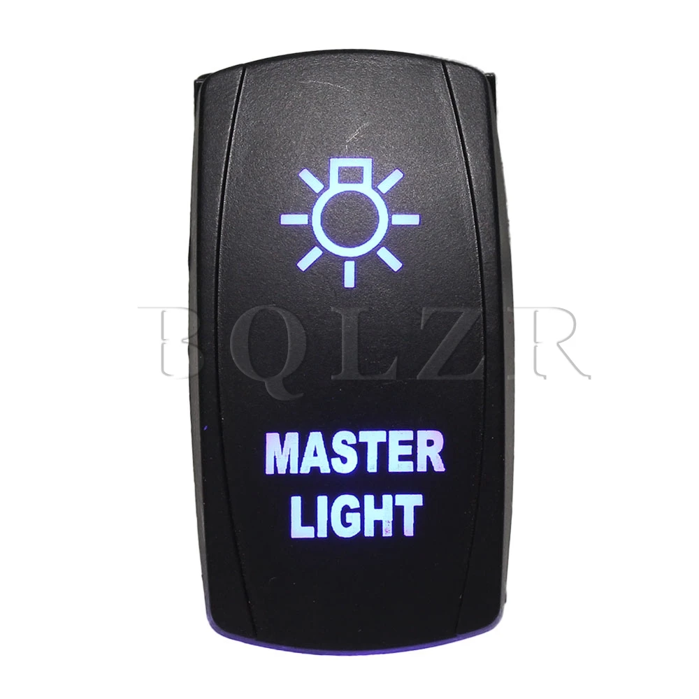 BQLZR CE Certified DC12 24V Blue 5Pin ON OFF Master Rocker Switch