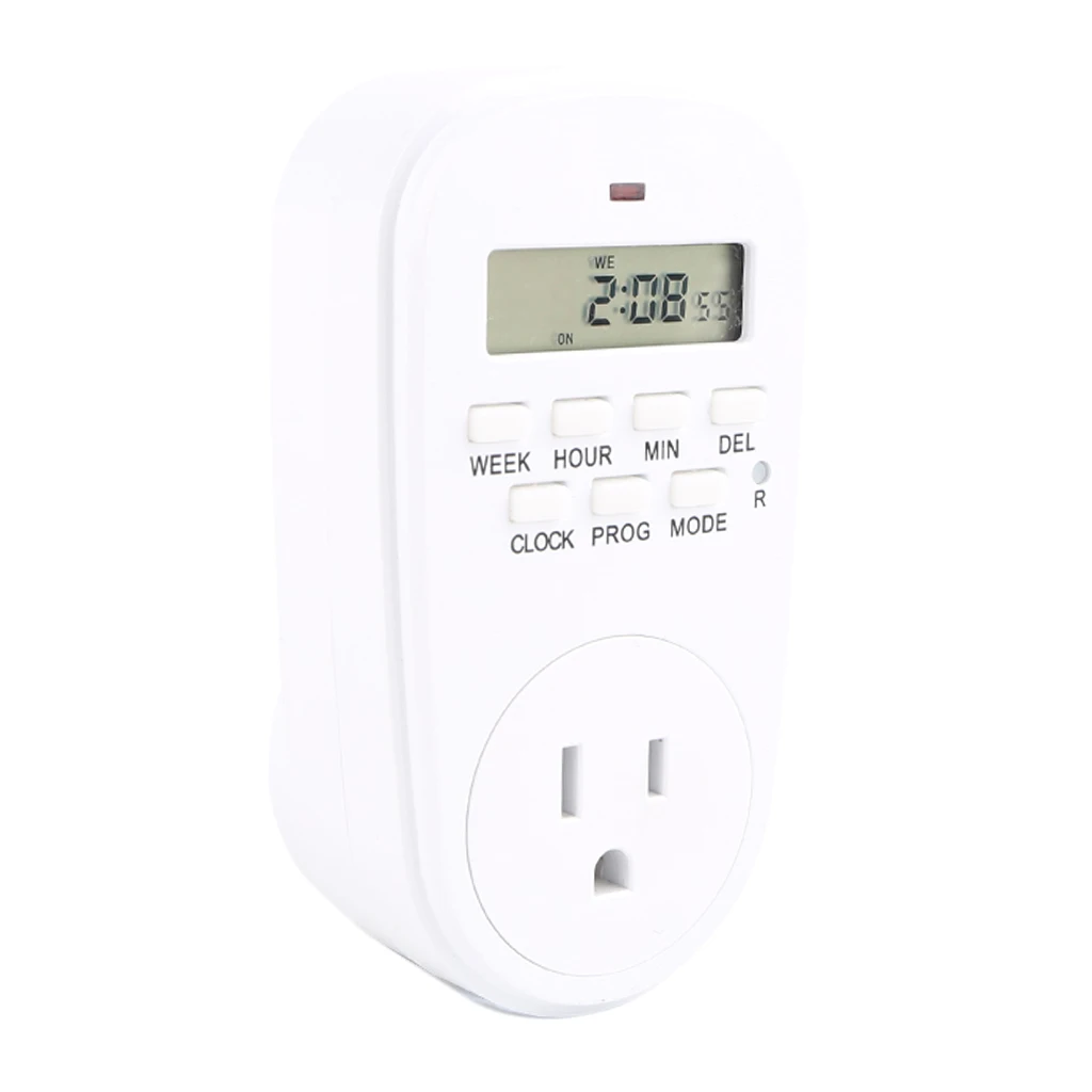 7 Days 24 Hours Digital Timer Switch US Plug Kitchen Smart Power Timer Outlet Programmable Timing Socket
