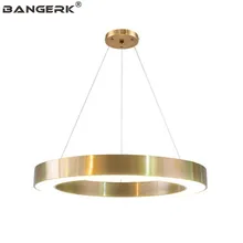 Simple Modern Gold LED Pendant Light Iron Ring Acrylic Luminaire Home Decor Dining Room Hanging Lamp Pendant Lighting Fixtures Simple Modern Gold LED Pendant Light Iron Ring Acrylic Luminaire Home Decor Dining Room Hanging Lamp Pendant Lighting Fixtures