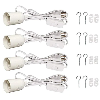 

Hanging Lantern Cord Cable Pendant Light Socket for DIY Grow Plant Light Sockets with On/Off Switch US AC Power Cord Adapter
