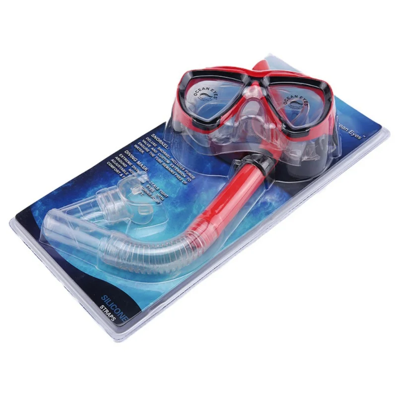 Плавание и дайвинг Анти-туман прозрачный дыхательный souк ударопрочный закаленное стекло маска для подводного плавания, ныряния с