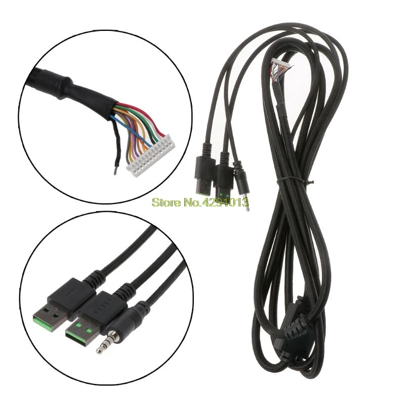  Durable Nylon Braided Line USB Mechanical Keyboard Cable Replacement Wire for BlackWidow Chroma V2 