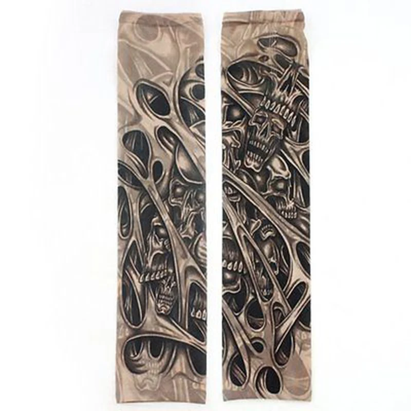 Huation New Fashion Tattoo Sleeves Arm Warmer Unisex UV Protection Outdoor Temporary Fake Tattoo Arm Sleeve Warmer Sleeve Mangas