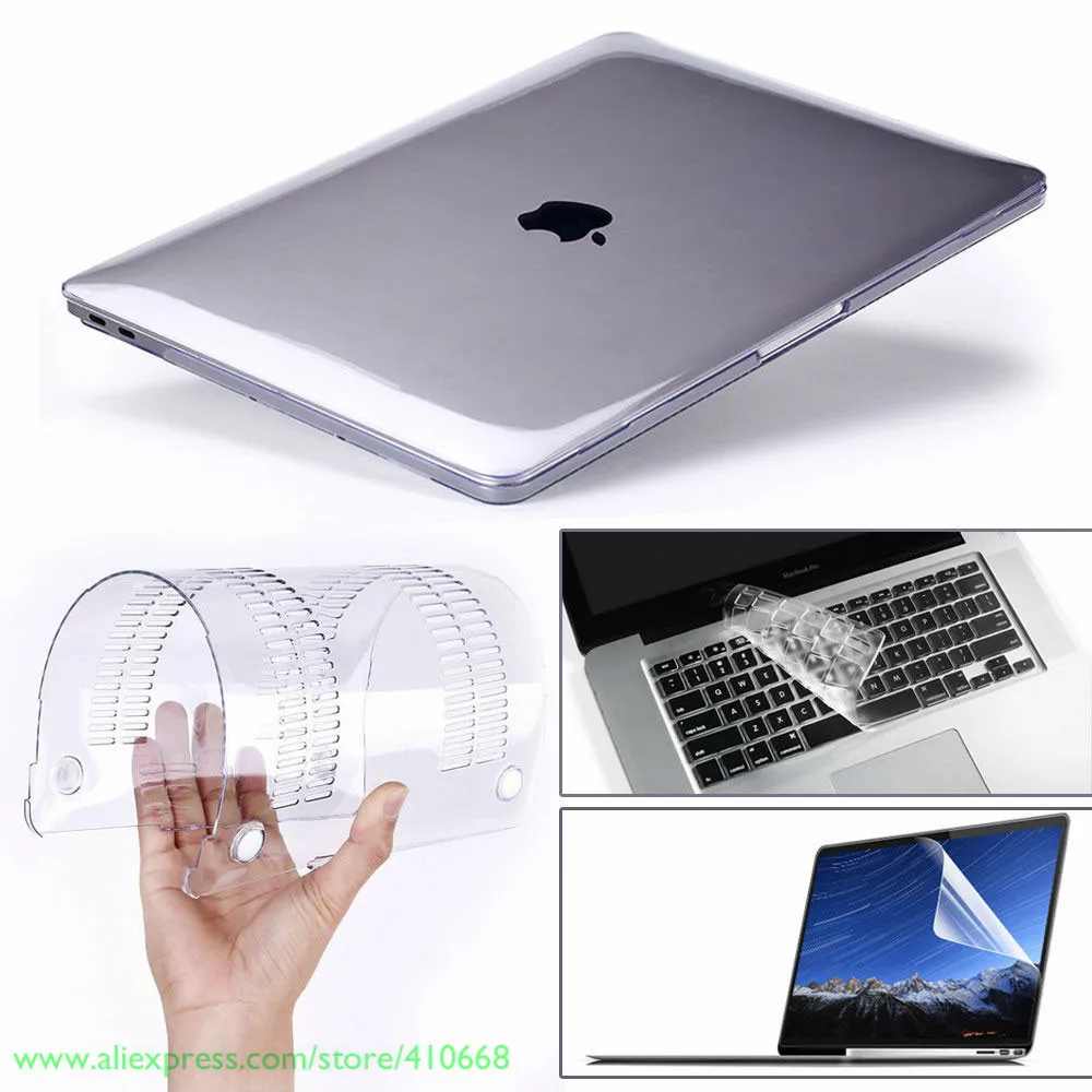 

3in1 Matte Crystal Clear Hard Case Shell For MacBook Air Pro Retina 11 13 15 Touch bar A1989 A1990 2018 2017 2016 2015 2013 2012