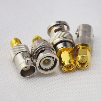 

4pcs/set Kit Adapter BNC to SMA type male female RF connector Test converter