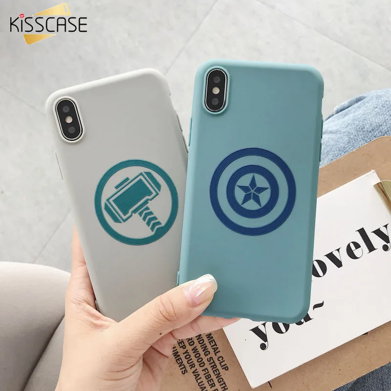 KISSCASE Ultra Slim Super Hero Case For iPhone XR X XS MAX 7 8 6 6S Plus Coque TPU Soft Silicone Funda Cover |