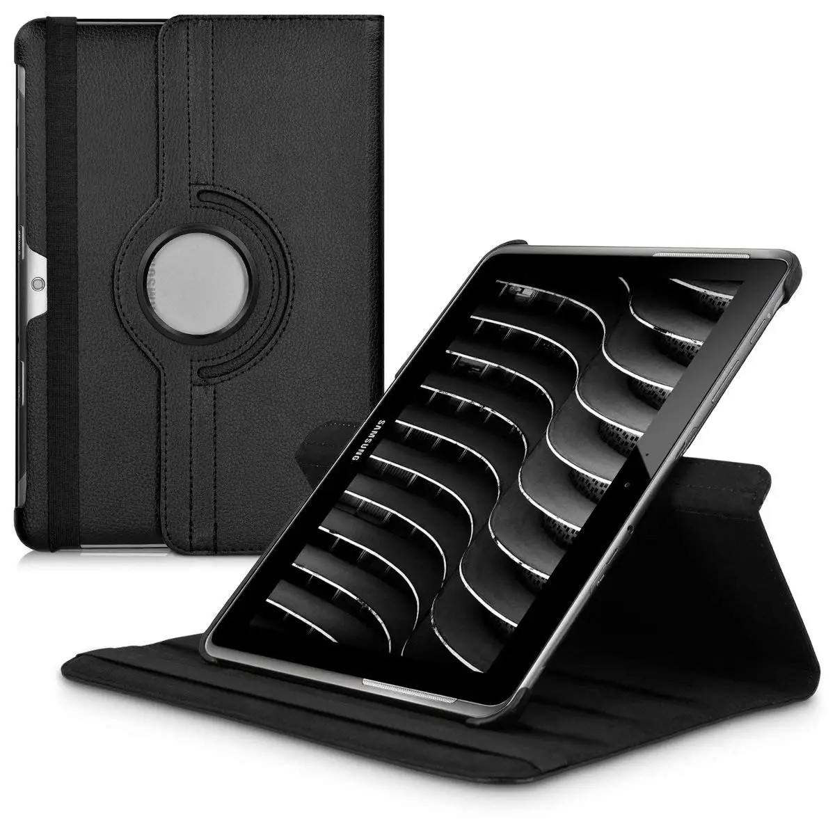 360 Degree Rotating PU Leather Case for Samsung Galaxy Tab 2 10.1" Magnet Auto Wake/sleep Cover GT P5100 P5110 P7500 P7510