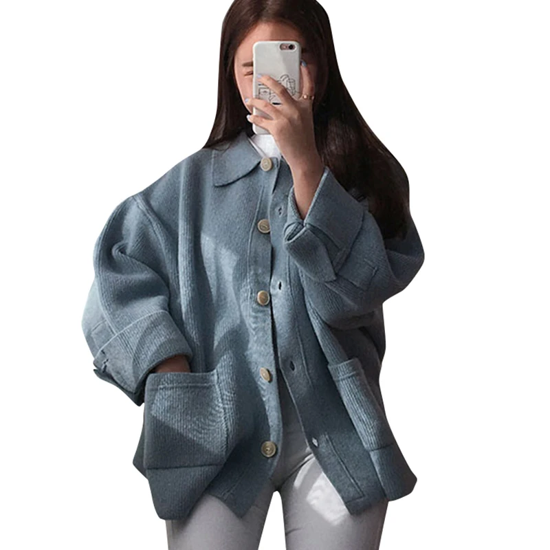 DICLOUD Vintage Short Knited Sweaters Women Fashion Oversized Sweater Ladies Winter Coats Woman Harajuku Designer Women Tops New