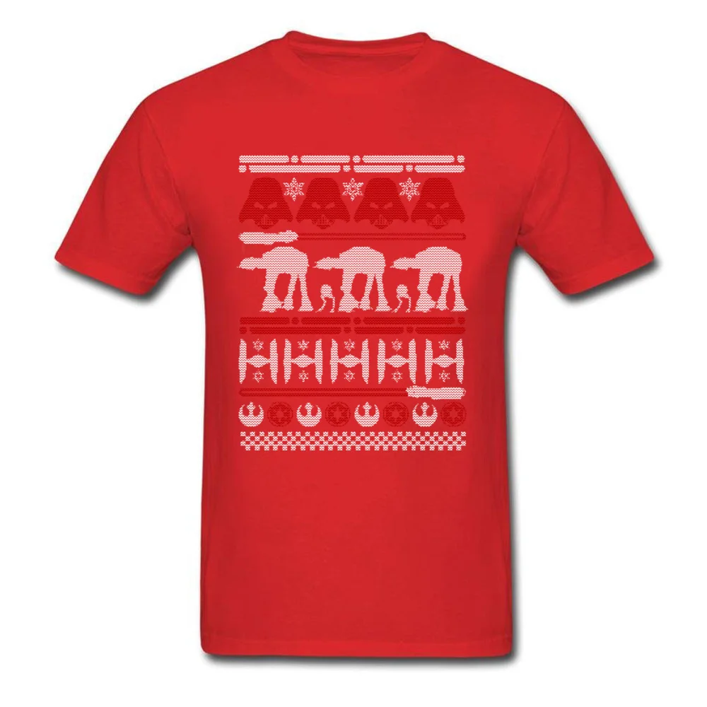 Звездные войны Рождество на Hoth футболки Voltron рукав хип хоп Мужчины День отца Топы Рубашки Пользовательские топы Футболка с круглым вырезом Чистый геймер - Цвет: Красный