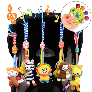

Cute Animal Baby Rattle Toys Newborn Baby Boy Girl Crib Mobile Musical Toys 0-12 Months Plush Infant Stroller Bed Soft Toy
