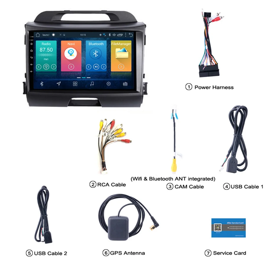 Cheap 9 inch 2.5D IPS HD multi-touch screen Android 8.1 2G RAM 32G ROM NAVI   for KIA Sportage R 2010-2016  with Bluetooth USB WIFI 2
