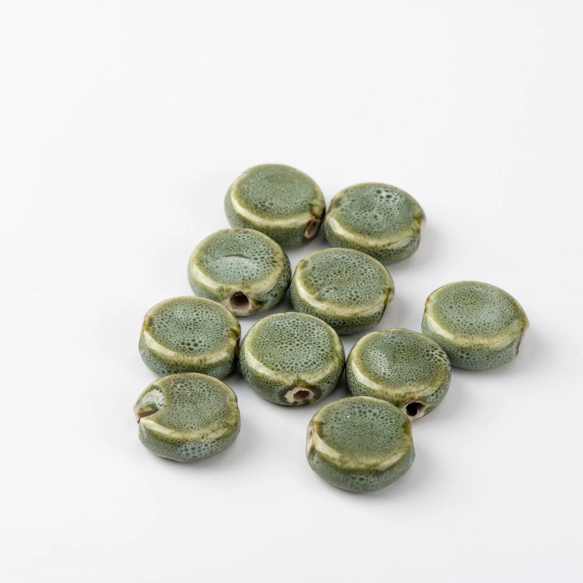 

Round Shape unique Ceramic beads not silicone sell by bags China Ceramics beads 10pieces/lot #A523A