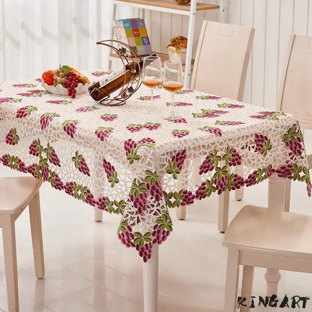 Wedding Embroidery Table Cloth Party Round Tablecloth Banquet Wedding Embroidery Table Cloth Party Round Tablecloth Banquet Runner Square Tea Bedside Side Mantel Cover