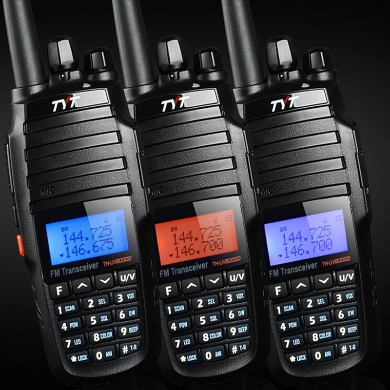 TYT UV8000D портативная рация 10 км двухдиапазонный VHF UHF 10 Вт Радио Comunicador 10 км 3600 мАч функция перекрестного ретранслятора радиоприемник TYT