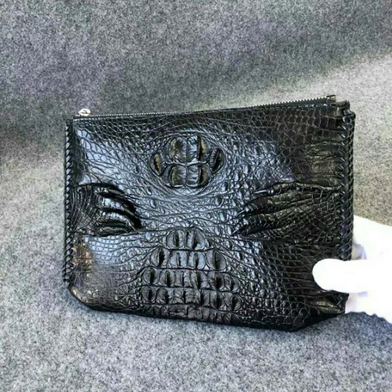 Genuine Alligator Leather Clutch Wallet Handmade