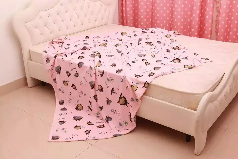 

Totoro blanket plush kids coral fleece blanket travel bed sheet quilt cartoon flannel fabric super soft air-condition blankets