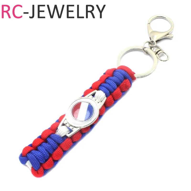 4 Fashion Netherlands flag Survival Paracord Keychains Paracord Rope