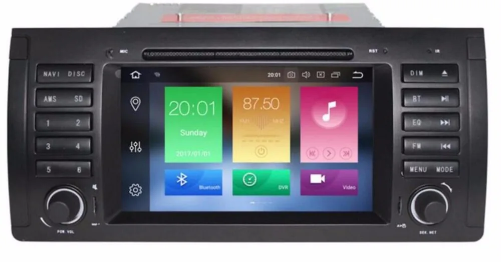 Best 7 Inch Android 8.0 Car DVD GPS Player For BMW E39 M5 E53 X5 Navigation Octa Core 4G RAM 32G ROM Radio BT MAP 1024*600 WIFI DAB+ 2