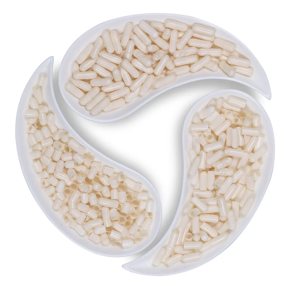 

(Size 0) 5000 Pieces / Carton, Enteric Coating CapsuleEmpty White Enteric Separated Capsules/Fillable Capsule