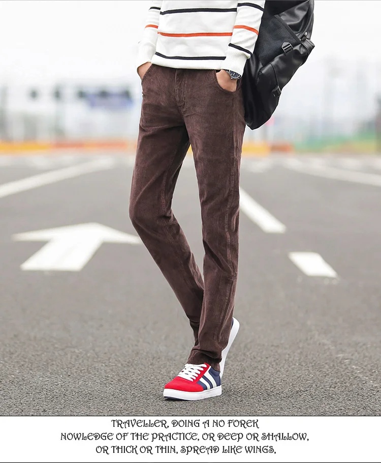 Высококачественные новые осенние и зимние мужские деловые мужские брюки Прямые вельветовые брюки дышащие повседневные брюки