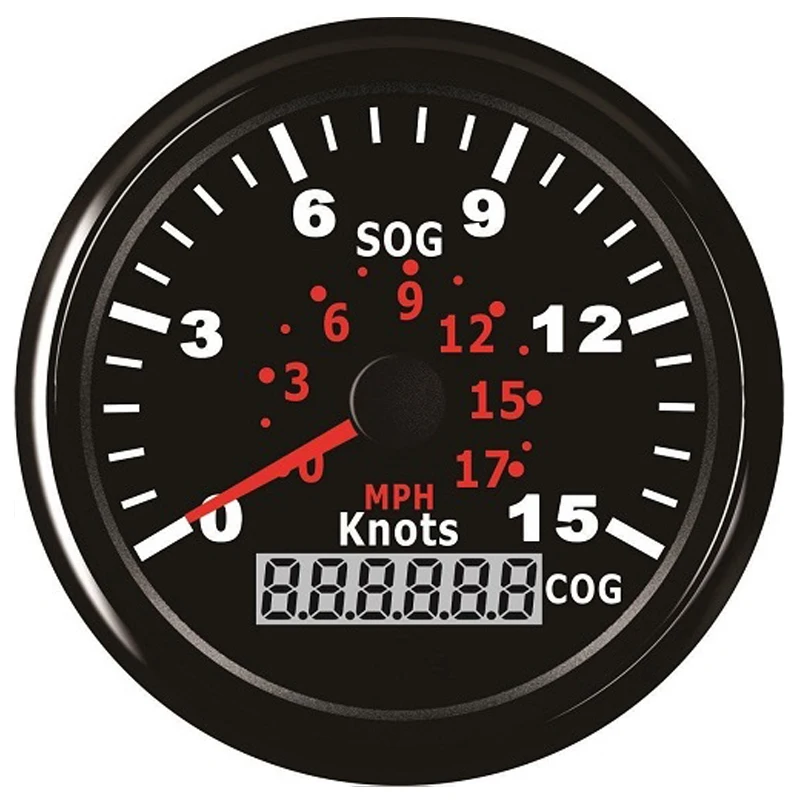 

GPS Speedometer 15Knots 17MPH Speed Gauge For Racing Car Motorcycle With GPS Speed Sensor Backlight 3-3/8'' 85mm 12V 24V