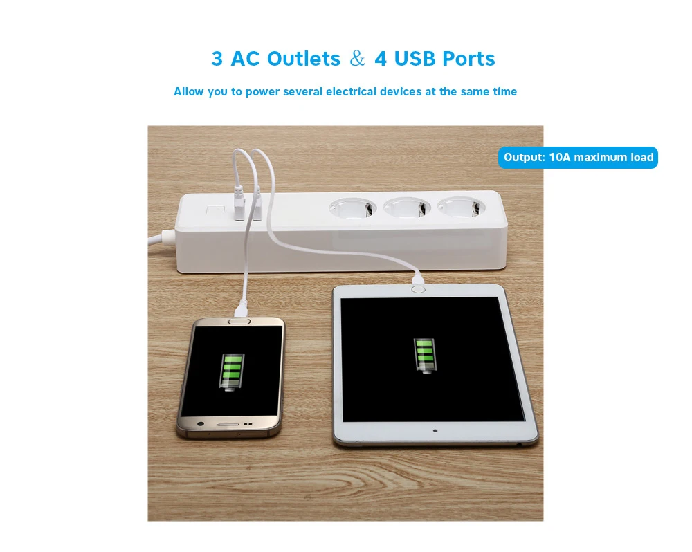 Gblife MSS425E WiFi Smart Power Strip Work with Alexa / Google Home / IFTTT 