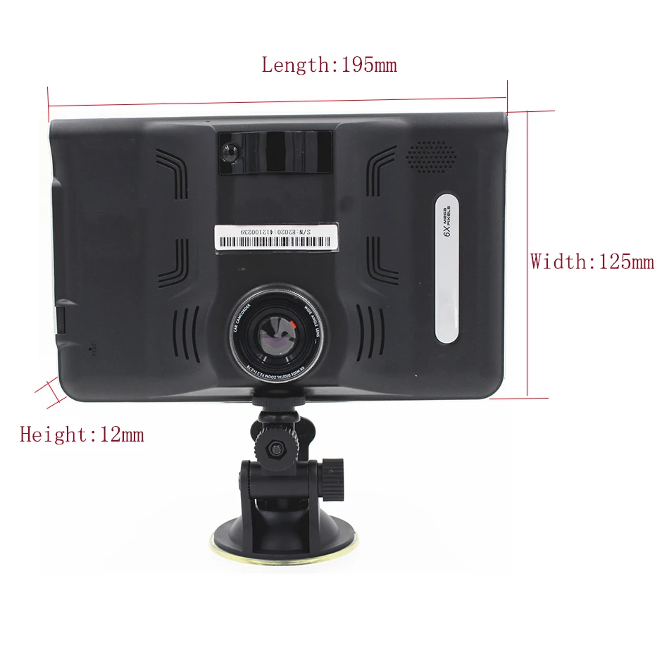 Anfilite 7 дюймов 800*480 Android wifi 512M RAM 16GB Автомобильный видеорегистратор с GPS навигацией и