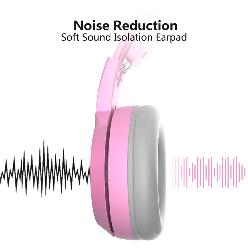 

USB Plug Lightweight Ergonomic Cat Ear Full Directional Cute Gift Noise Canceling Gaming Headset Virtual Channel LED Indicator