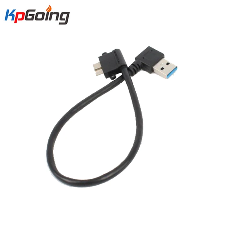 

27cm High Speed USB3.0 Adapter Cable Black USB 3.0 Double Right Angle Type A Male to Micro B Male Connector For Hard Disk Phone