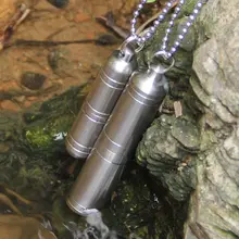 Путешествия выживания Титан Водонепроницаемый бутылочку матч мини-Дело Box Контейнер