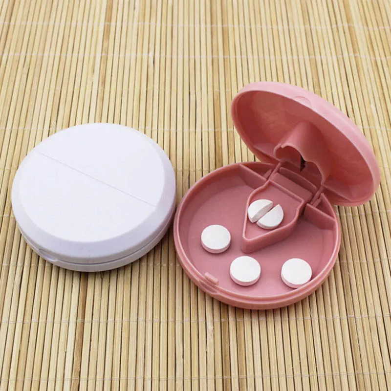 

Medicine Cut Compartment Box Holder Portable Mini Smal Pill Splitters Pill Cutter Splitter Divide Storage Case