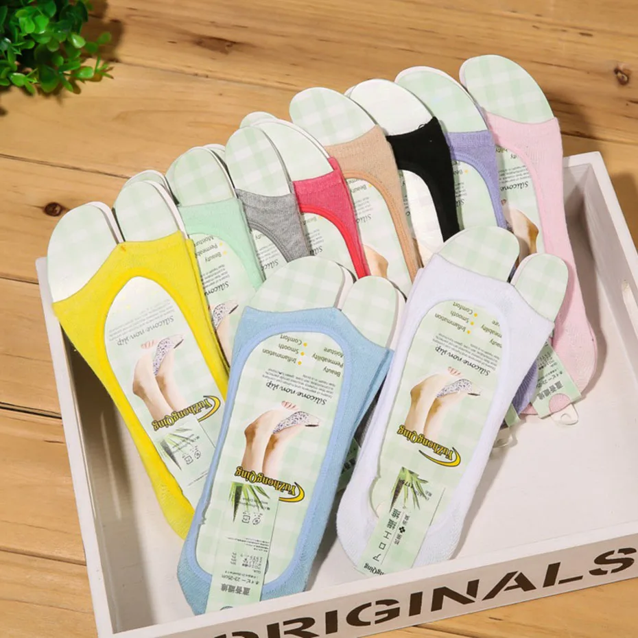 Sale women silicone non slip invisible ankle socks casual short socks