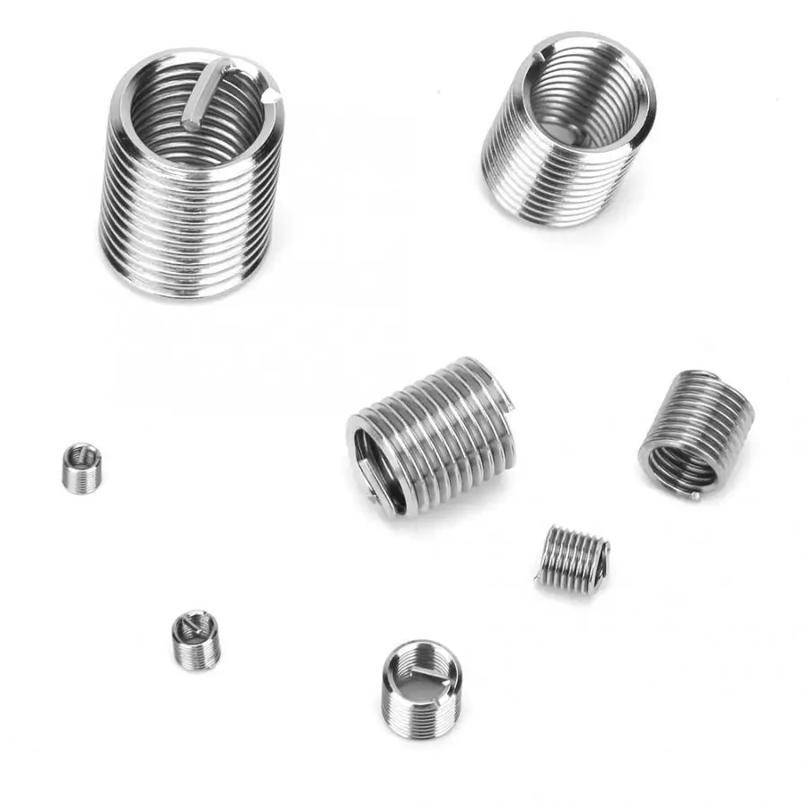 65 шт. M2.5M3/M4/M5/M6/M8/M10/M12 спиральная проволочная резьба вставка из Нержавеющей Стали Резьбовая втулка Helicoil комплект для ремонта резьбы