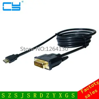 

High quality 3FT 1M HDMI to DVI DVI-D 24+1 pin adapter Gold plated Male to male Cable For 1080P HD HDTV HD PC PS3 XBOX DVD